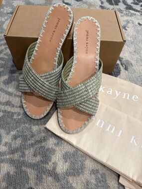 Jenni Kayne Sage Woven Crossover Slide Sandals